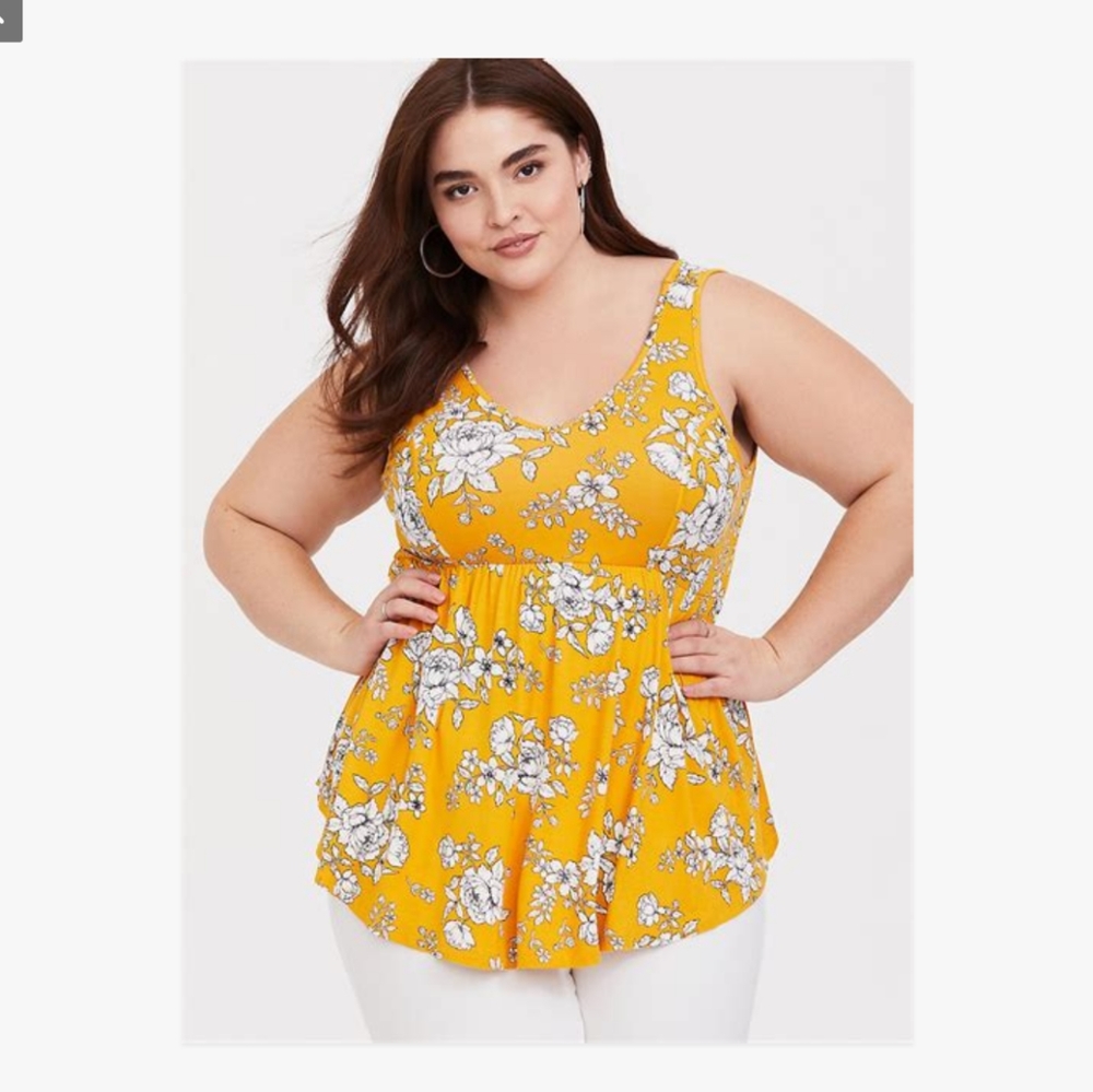 New line floral babydoll tank